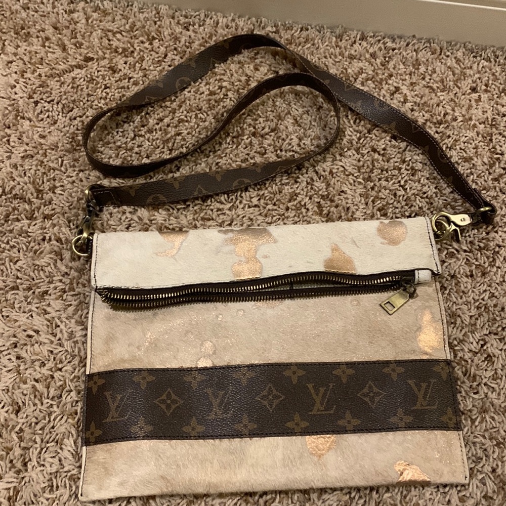 Upcycled Boutique Mixed Materials Crossbody